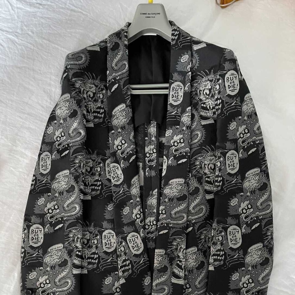 RARE Runway Comme Des Garcons Homme Plus Jacquard Jacket XS